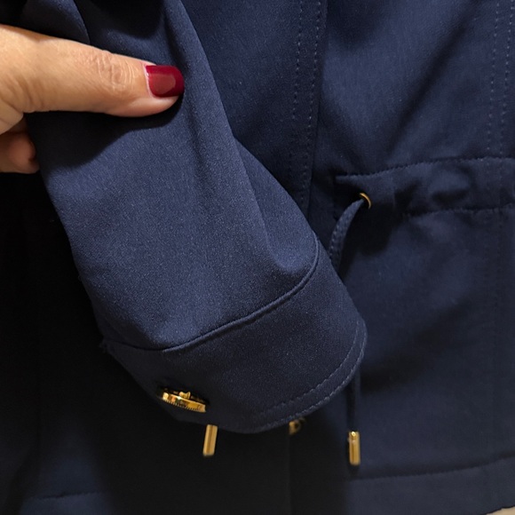 White House Black Market XL Navy cinch Jacket - Picture 5 of 6